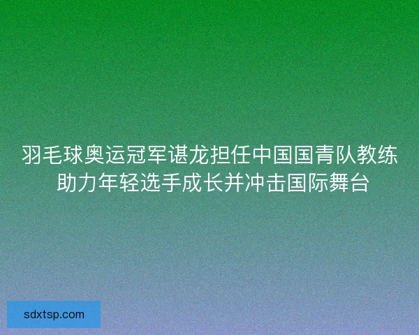 羽毛球奥运冠军谌龙担任中国国青队教练 助力年轻选手成长并冲击国际舞台