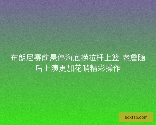 布朗尼赛前悬停海底捞拉杆上篮 老詹随后上演更加花哨精彩操作