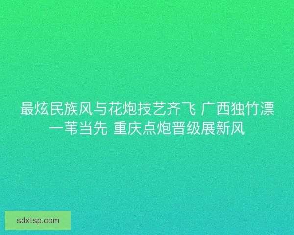 最炫民族风与花炮技艺齐飞 广西独竹漂一苇当先 重庆点炮晋级展新风 最炫民族风与花炮技艺齐飞 广西独竹漂一苇当先 重庆点炮晋级展新风